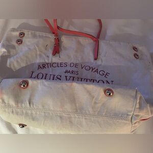Louis Vuitton Cream Canvas Pink Women's Bag ** I washed it in the machine”